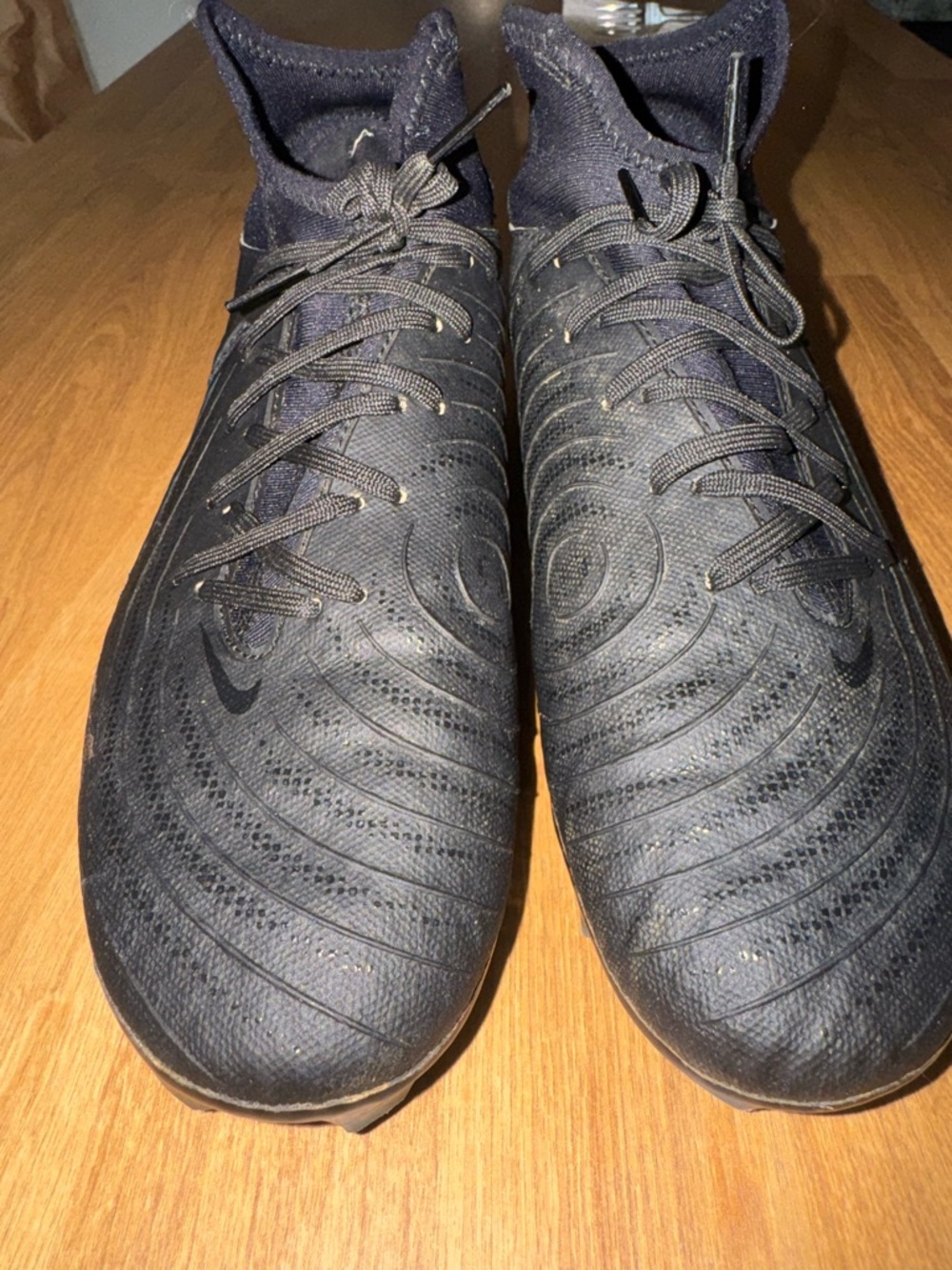 Youth Nike Phantom Luna Black Teal Soccer Cleats - Picture 10 of 12